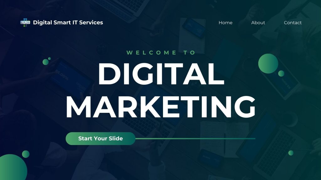 blue green modern bold digital marketing presentation