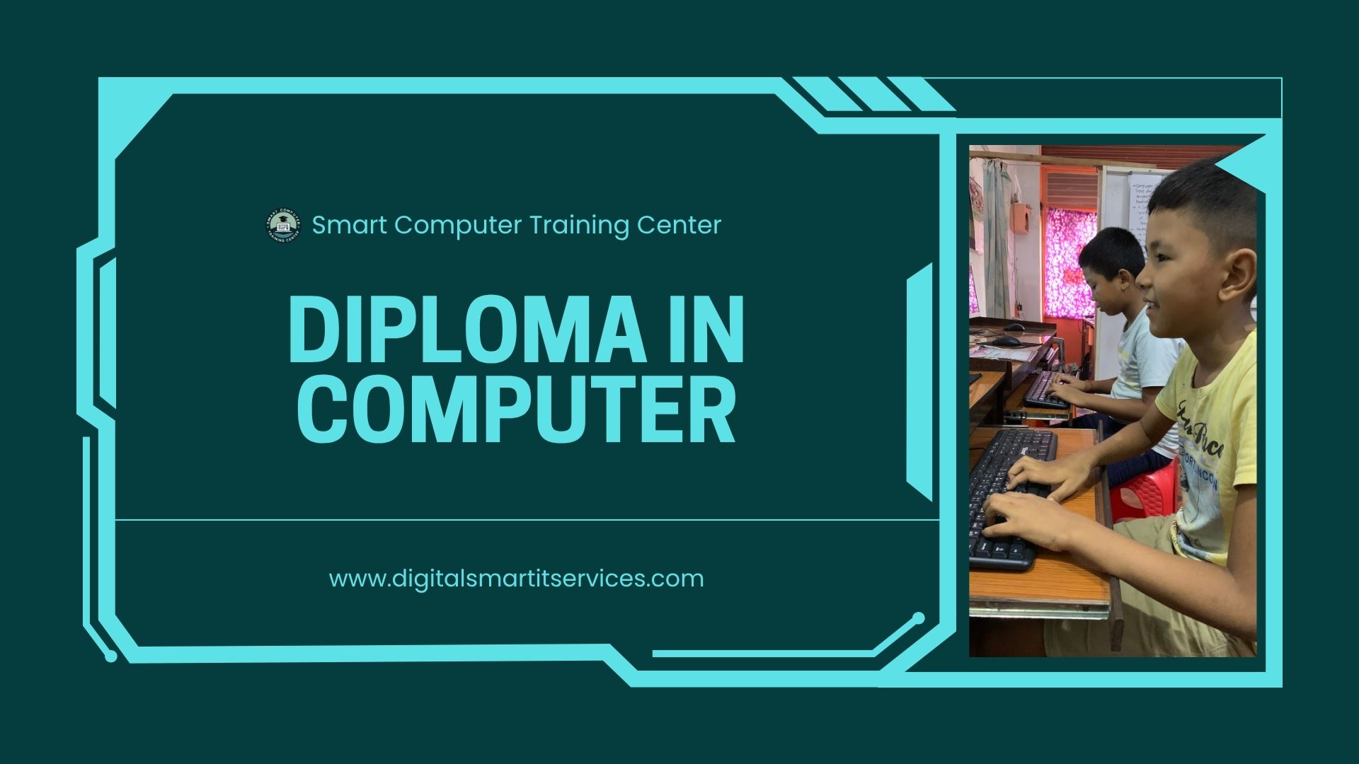 blue simple modern computer e course presentation