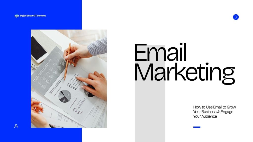 blue and white modern email marketing presentation